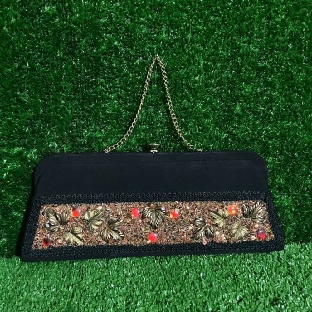 Vintage Caron of Houston,Texas, Hand decorated Original, Handbag purse